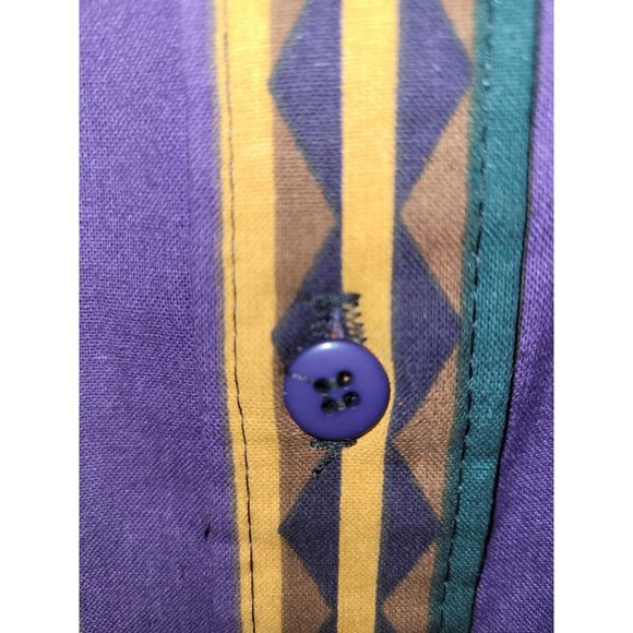 Vntg NOS Dakota Sunset Western Striped Long Sleeve Button Up Shirt w/tags XXL - Picture 3 of 6